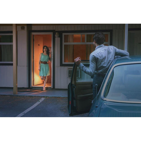 On The Road 7 Black Modern Wood Framed Art Print with Double Matting by Tong, Fang