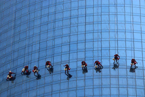 Airy Workplace White Modern Wood Framed Art Print with Double Matting by Hawerkamp, Hans-Wolfgang