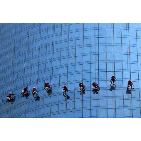 Airy Workplace Gold Ornate Wood Framed Art Print with Double Matting by Hawerkamp, Hans-Wolfgang