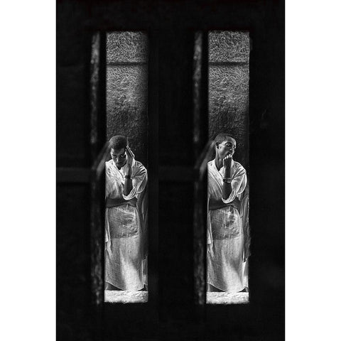 Untitled Black Modern Wood Framed Art Print with Double Matting by Inazio Kuesta, Joxe