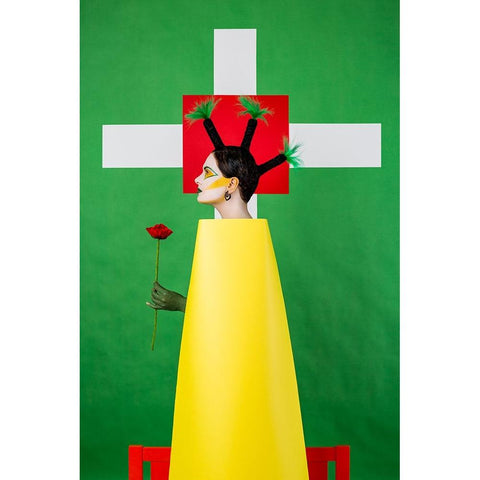 Untitled Gold Ornate Wood Framed Art Print with Double Matting by Smirnov, Sergei