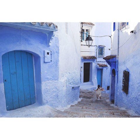 Child Blues White Modern Wood Framed Art Print by Bruno, Giacomo