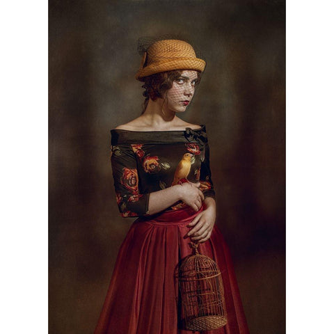 Untitled White Modern Wood Framed Art Print by Melik-Nubarova, Svetlana