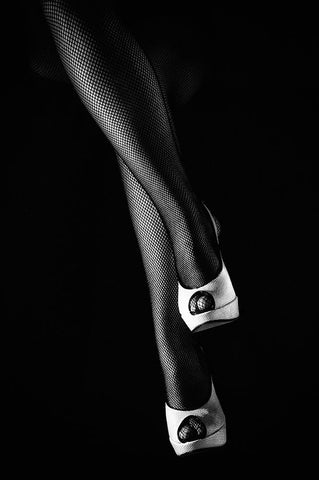 Feminility Black Ornate Wood Framed Art Print with Double Matting by Ianeva, Aida