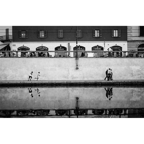 The Speed Of Our Lives White Modern Wood Framed Art Print by Clothes, Pristine