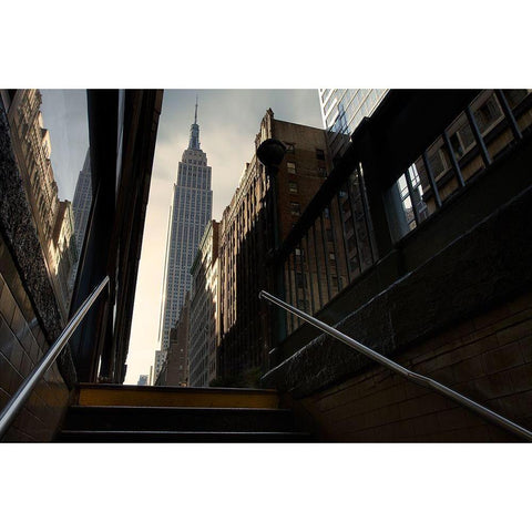 53Th Avenue Black Modern Wood Framed Art Print with Double Matting by Del Grosso, Sebastien