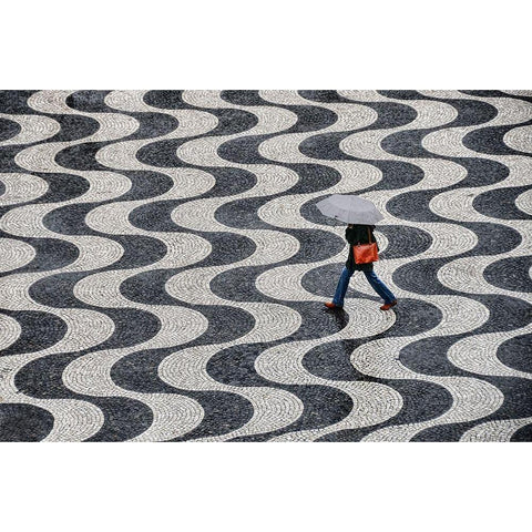 Lisboa Black Modern Wood Framed Art Print by Reichert, Renate