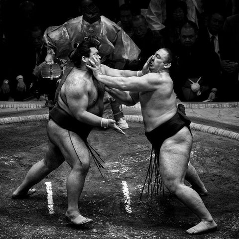 Dont Touch My Face! White Modern Wood Framed Art Print with Double Matting by Song, Gunarto