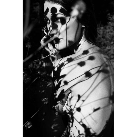 Florist Black Modern Wood Framed Art Print with Double Matting by Faletkin, Mikhail