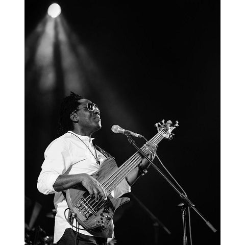 Richard Bona White Modern Wood Framed Art Print by Correia, Rui