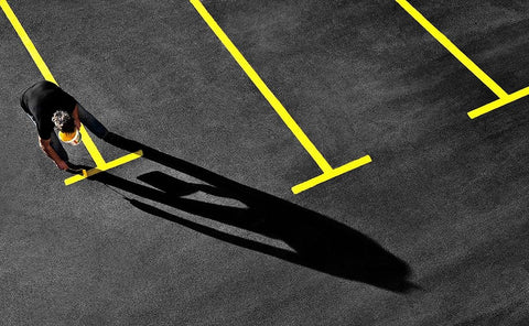 Painter White Modern Wood Framed Art Print with Double Matting by Krivec, Samanta