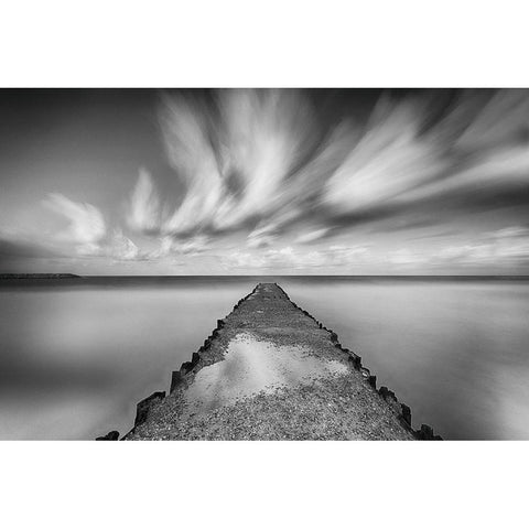 Untitled Black Modern Wood Framed Art Print with Double Matting by Or, Keren