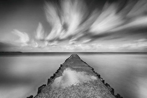 Untitled Black Ornate Wood Framed Art Print with Double Matting by Or, Keren