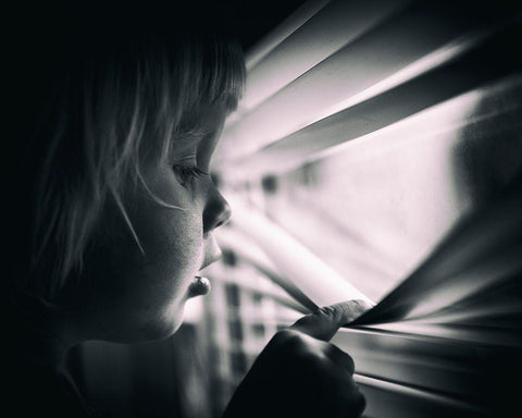 Slipping Through My Fingers Black Ornate Wood Framed Art Print with Double Matting by Samuelsson, Anders