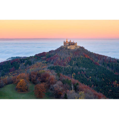 Autumn Fairytale Black Modern Wood Framed Art Print with Double Matting by Gastager, Daniel