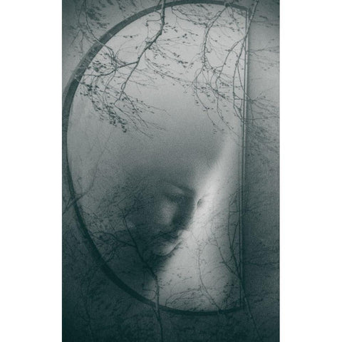 Melancholy White Modern Wood Framed Art Print by Ignatova, Desislava