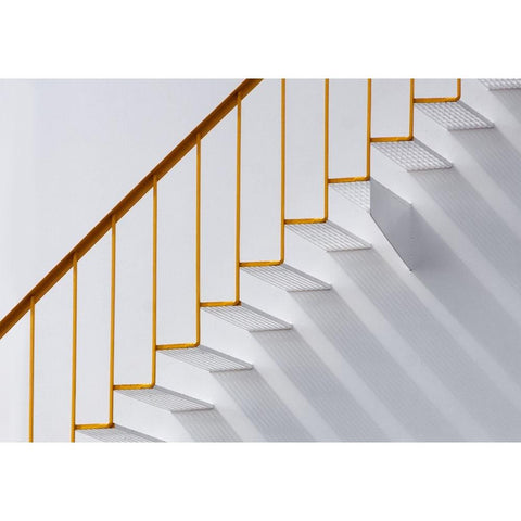 Just Steps White Modern Wood Framed Art Print by Hammer, Jacqueline