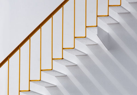 Just Steps Black Ornate Wood Framed Art Print with Double Matting by Hammer, Jacqueline