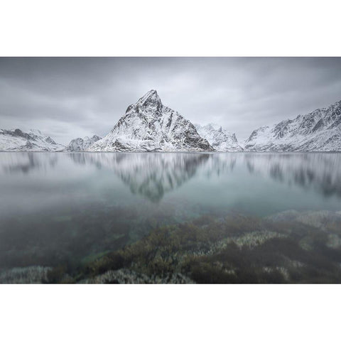 Waterworld Black Modern Wood Framed Art Print by Hoffmann, Raymond