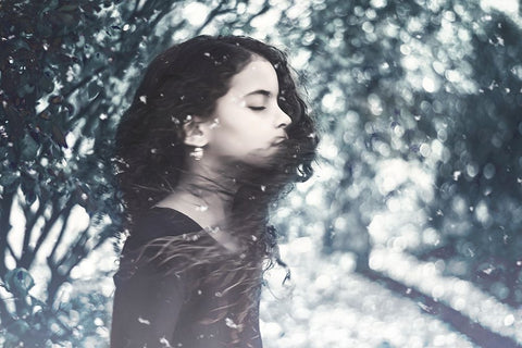 Free Spirit Black Ornate Wood Framed Art Print with Double Matting by Rozenzvig, Carmit