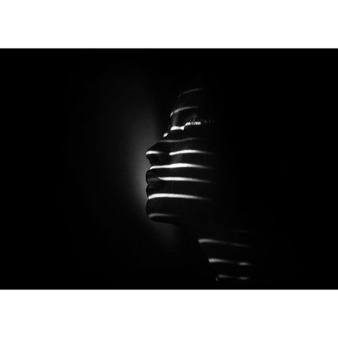 Siputri Black Modern Wood Framed Art Print with Double Matting by Yudhi Winarno, Teguh