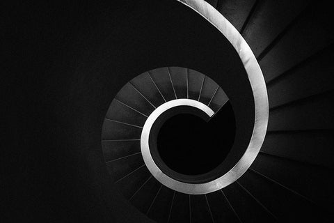 The Golden Age White Modern Wood Framed Art Print with Double Matting by Correia, Rui