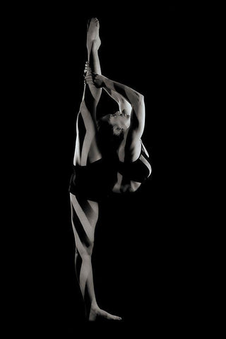 Needle 2 White Modern Wood Framed Art Print with Double Matting by Ashton-Jones, Howard