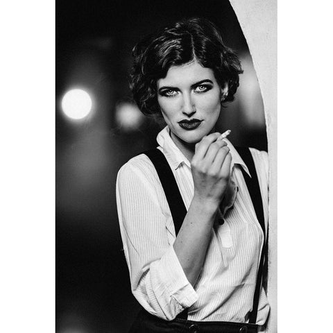 French Beauty... Eva-Luisa White Modern Wood Framed Art Print by Peter Muller Photography