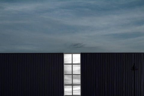 Light Strip Black Ornate Wood Framed Art Print with Double Matting by Claes, Gilbert