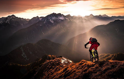 Just Ride ... Black Ornate Wood Framed Art Print with Double Matting by Bertoncelj, Sandi