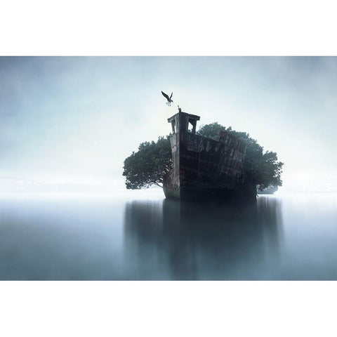 100 Years Later Black Modern Wood Framed Art Print by F, Terry