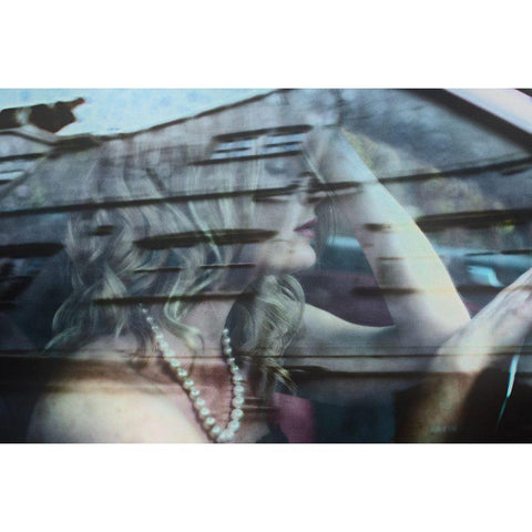 Gloomy Drive Ahead Black Modern Wood Framed Art Print with Double Matting by Dixon, Colin