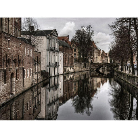 Reflections Of The Past ... Black Modern Wood Framed Art Print by Depaepe, Yvette