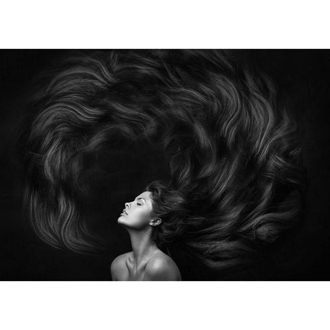 Yanika White Modern Wood Framed Art Print by Rise, Zachar