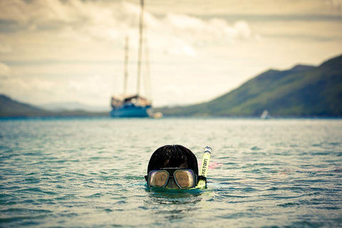 The Diver Black Ornate Wood Framed Art Print with Double Matting by Robboz, El