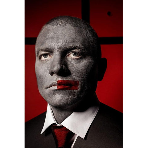 Untitled Black Modern Wood Framed Art Print with Double Matting by Smirnov, Sergei