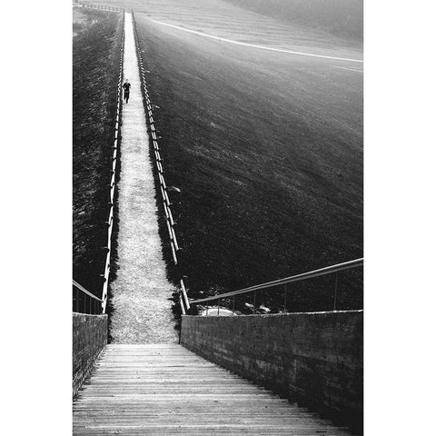 Untitled Black Modern Wood Framed Art Print with Double Matting by Kos, Rafael