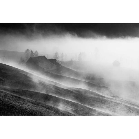 Magic Morning Black Modern Wood Framed Art Print by Dorin Lucian, Sveduneac