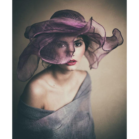 Jo Black Modern Wood Framed Art Print by Russocka, Magdalena