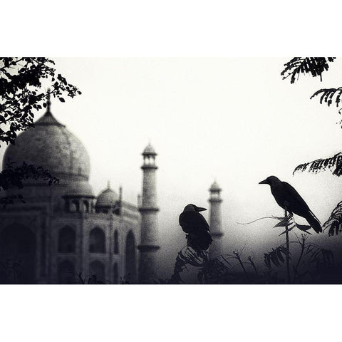 Story About 2 Lovers Gold Ornate Wood Framed Art Print with Double Matting by Flour, Piet