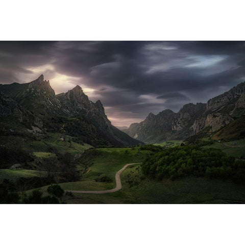 Valle De Lago V White Modern Wood Framed Art Print by Pablo De, Juan