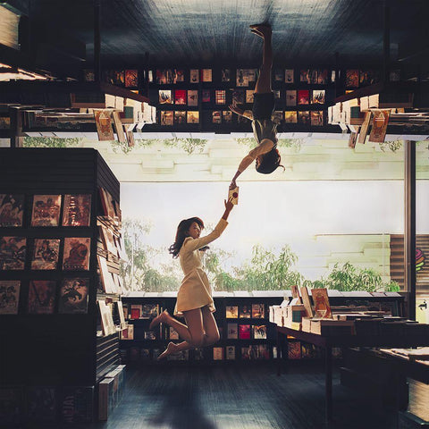 Ups And Downs Black Modern Wood Framed Art Print by Tajonera Bio, Cj