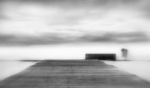 To The Skies From A Hillside White Modern Wood Framed Art Print with Double Matting by Abrantes, Paulo