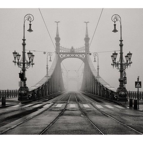 Quiet Day Black Modern Wood Framed Art Print with Double Matting by Tjandra, C.S.