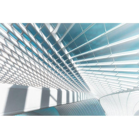 Icy Light Black Modern Wood Framed Art Print by Popan, Adrian