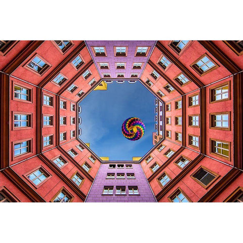 Shapes And Swirls Gold Ornate Wood Framed Art Print with Double Matting by Doyle, Renee