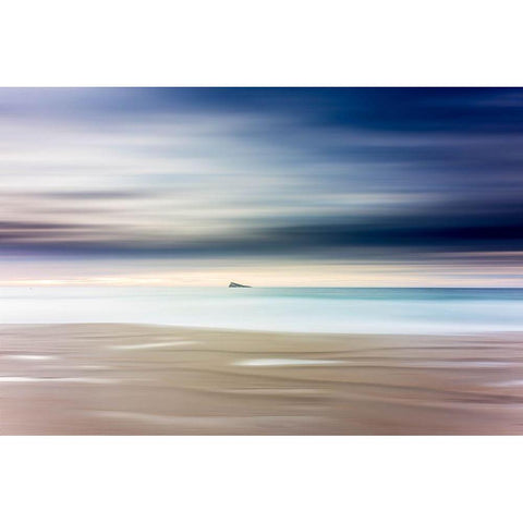 Minimalist Island Black Modern Wood Framed Art Print with Double Matting by Bejar Manda, Tomas