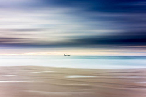Minimalist Island White Modern Wood Framed Art Print with Double Matting by Bejar Manda, Tomas