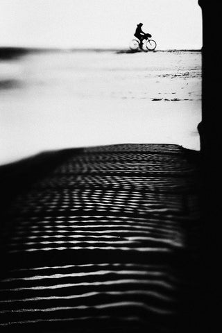 The Girl Who Sold The World White Modern Wood Framed Art Print with Double Matting by Correia, Rui