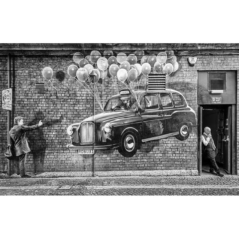 Smoke Break White Modern Wood Framed Art Print by Vidic Grah, Anita